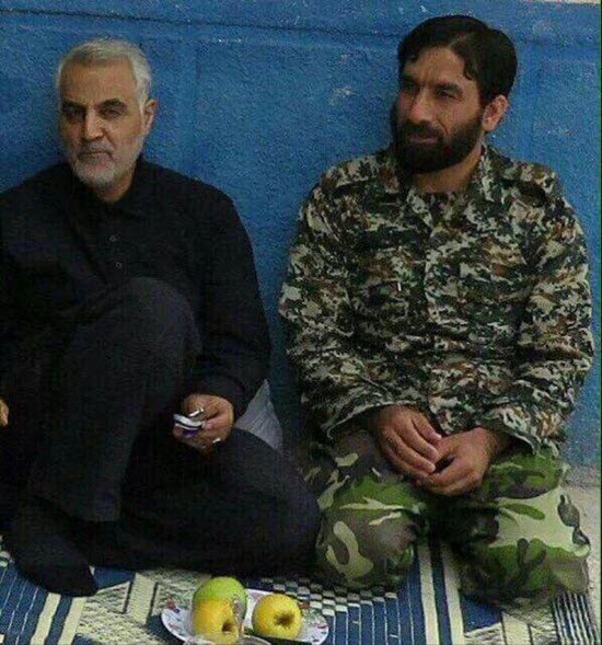 عکس/شهید حمید فاطمی و سردار سلیمانی