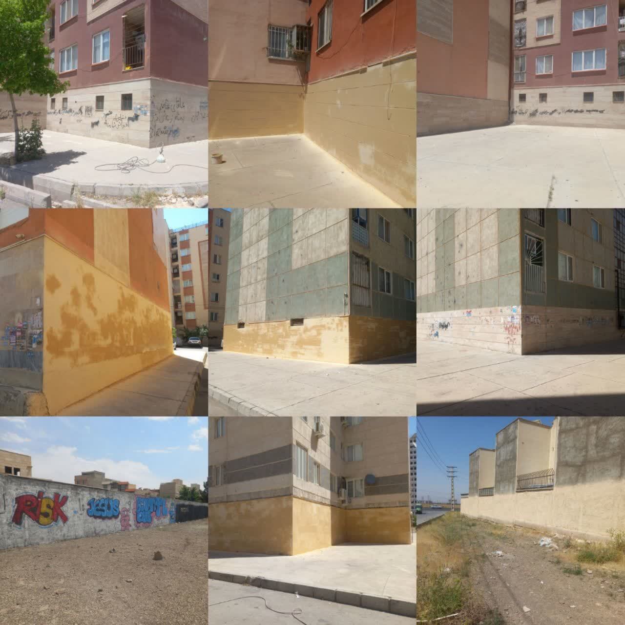 پاکسازی ۴ هزار مترمربع دیوارنوشته و تبلیغات غیرمجاز در ناحیه شهری مهرگان پاکسازی ۴ هزار مترمربع دیوارنوشته و تبلیغات غیرمجاز در ناحیه شهری مهرگان